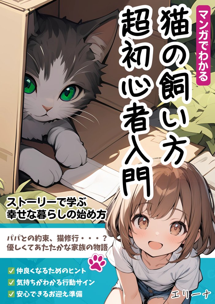 表紙：マンガでわかる 猫の飼い方超初心者入門