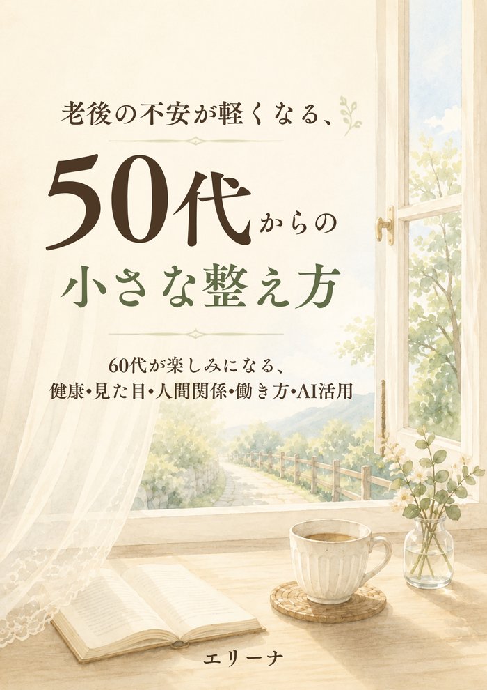 表紙：老後の不安が軽くなる、50代からの小さな整え方